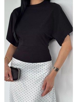Gülseli Kadın Geniş Kol Basic Tişört P-00021832
