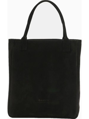 04651 / Trip In A Bag Nubuk Deri Siyah Unisex Tote Çanta