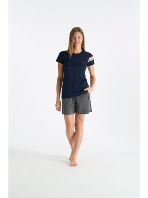 U.S. Polo Assn. Kadın T-Shirt Şort Takım, Cepli