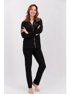 Pierre Cardin Çeyize Uygun Kutulu Kadın Pijama Takım, %50 Modal %50 Pamuk, Uzunkol Mevsimlik Kadın Pijama Takım