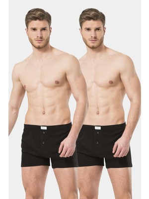 Türen Erkek %100 Pamuk Dügmeli Boxer 2'li Paket
