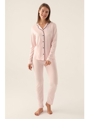 Pierre Cardin Çeyize Uygun Kutulu Kadın Pijama Takım, %50 Modal %50 Pamuk, Uzunkol Mevsimlik Kadın Pijama Takım