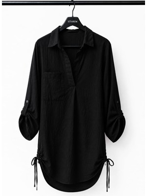 Sitarem Textile Kaş Kumaş Yandan Bağlamalı Tunik,tunik,yazlık Tunik