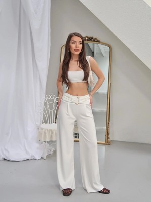 Paw Garage Kadın Endy Aksesuar Detaylı Palazzo Pantolon