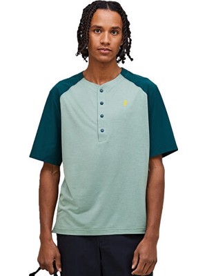 Peak Performance M Traıl Snap Henley Ss Erkek Günlük Tişört G80709030 Yeşil