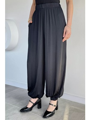 Gülseli Kadın Bel ve Paça Lastikli Şalvar Model Pantolon P-00021430