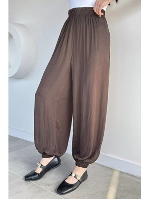 Gülseli Kadın Bel ve Paça Lastikli Şalvar Model Pantolon P-00021430