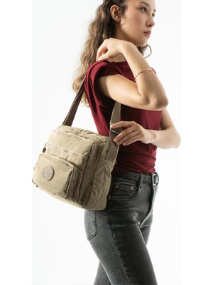 Baginn Kadın Postacı Çanta 28*32 cm 571 Collection Klinkır Hafif Yağmur Geçirmez Klinkır Kumaş Çok Cepli