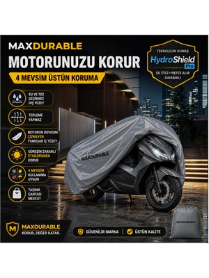 MaxDurable Arora Ar 50 11 Ares ( Çantasız Motorlar Için ) Motosiklet Brandası Su Geçirmez Hıdro Shıeld Pro Kumaş Motor Brandası + Taşıma Çantalı