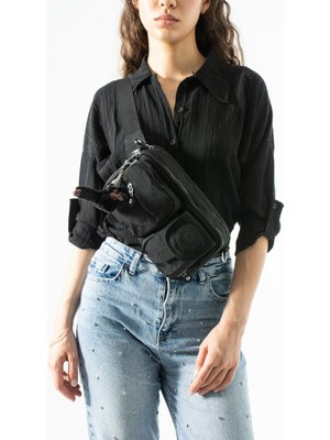 Baginn Unisex Bel Çantası Free Bag Klinkır Kumaş Postacı Omuz Çantası Fonksiyonel Kullanım Çapraz Askılı