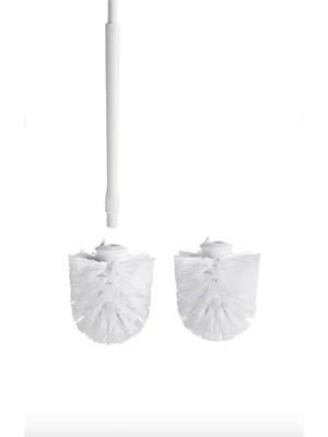 Ikea Ikea Tronnan 2 Adet Fırça Başlığı 8x8 cm 2'li Set Yedek Tuvalet Fırçası Başlığı Beyaz