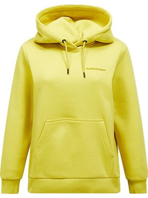 Peak Performance W Orıgınal Small Logo Hood Kadın Günlük Sweatshirt G79574220T Sarı