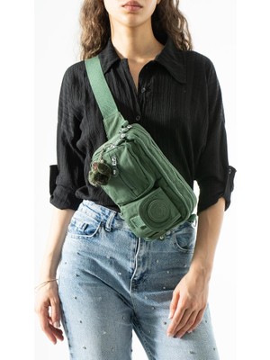 Baginn Unisex Bel Çantası Free Bag Klinkır Kumaş Postacı Omuz Çantası Fonksiyonel Kullanım Çapraz Askılı