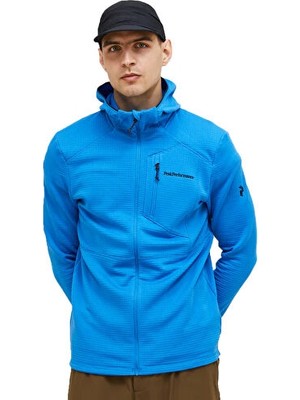 Peak Performance M Traıl Polartec Zıp Hood Erkek Günlük Sweatshirt G80169050T Mavi