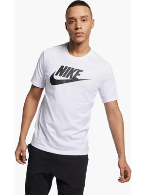 Nike Sportswear Clup Swoosh Beyaz Pamuklu Erkek Spor Tişört