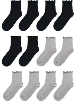 QUALITY WALKING Monochrome Series Soket Çorap 12'li Set