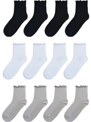 QUALITY WALKING Monochrome Series Soket Çorap 12'li Set
