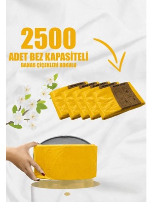 16 Lt Çöp Kutuları ile Uyumlu 2500 Bebek Bezi Kapasiteli Bahar Çiçeği Kokulu 5 Paket Yerli Çöp Poşeti (Umka)