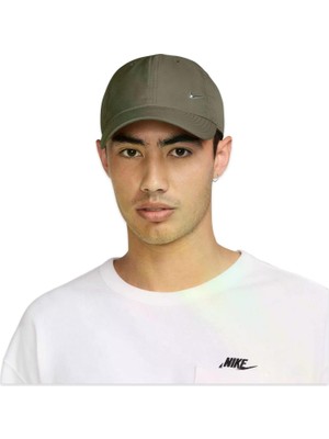 Nike FB5372 Dri-Fit Club Unstructured Metal Swoosh Cap Haki Unisex Şapka