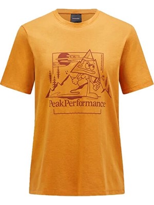Peak Performance M Explore Graphıc Tee Erkek Günlük Tişört G79744040T Turuncu