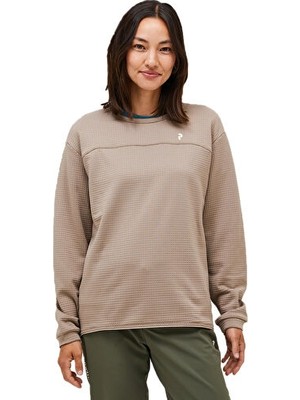 Peak Performance W Traıl Polartec Crew Kadın Günlük Sweatshirt G79810010T Bej