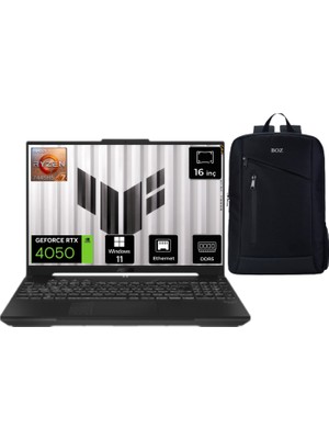 Asus Tuf Gaming A16 FA607NUG-RL210 Amd Ryzen 7 7445HS 16GB 1tb SSD RTX4050 Windows 11 Pro 16" Taşınabilir Bilgisayar