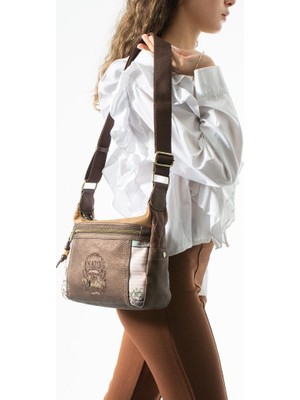 Baginn Amazing Ventis Kadın Postacı Çanta Retro Vegan Deri 27*18 cm Suni Deri Omuz Çantası Çok Cepli