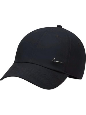 Nike FB5372 Dri-Fit Club Unstructured Metal Swoosh Cap Siyah Unisex Şapka