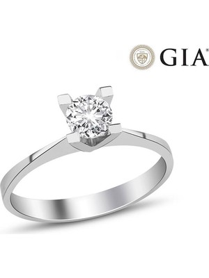 İryum 0.35 Karat E vs2 GIA Sertifikalı Tektaş Yüzük