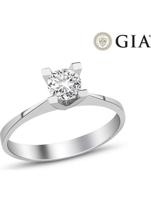 İryum 0.35 Karat D vs2 GIA Sertifikalı Tektaş Yüzük