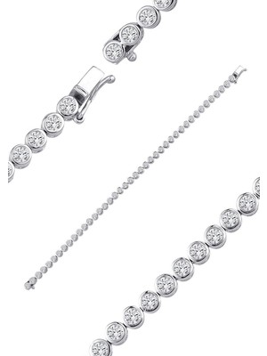 İryum 2.74ct (E-F vs) Pırlanta Su Yolu Bileklik