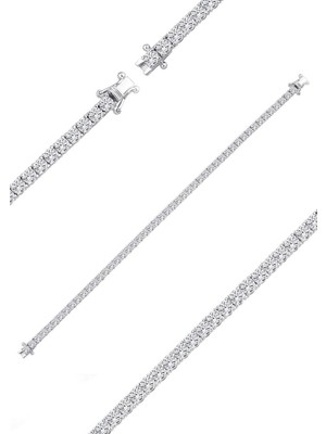 İryum 7.39ct (E-F vs) Pırlanta Su Yolu Bileklik