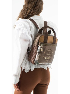 Baginn Vegan Deri Sırt Çantası Amazing Ventis 30*27 cm Retro Vegan Deri Ister Elde Sırt Sırtta Fonksiyonel