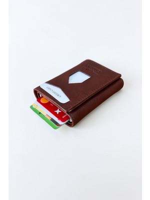 CLASSBAG Taba Renk ,mekanizmalı Otomatik Kızaklı Kartlıklı Erkek Cüzdanı (7cm x 10CM)
