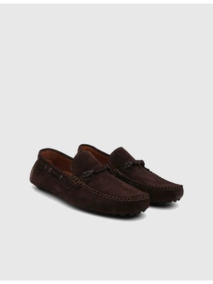 İLVİ Leone Süet Deri Erkek Kahverengi Loafer Ayakkabı