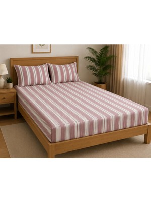 Pınarhome collection %100 Organik Pamuk Kumaş Lastikli Çarşaf+Yastık Kılıfı***köşe Derinliği 28-30 Cm***\\\yeni Sezon///