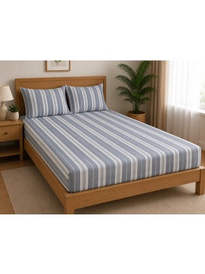 Pınarhome collection %100 Organik Pamuk Kumaş Lastikli Çarşaf+Yastık Kılıfı***köşe Derinliği 28-30 Cm***\\\yeni Sezon///