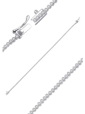 İryum 0.79ct (G-H vs) Pırlanta Su Yolu Bileklik