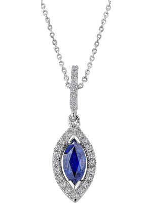 İryum Markiz Safir Kolye