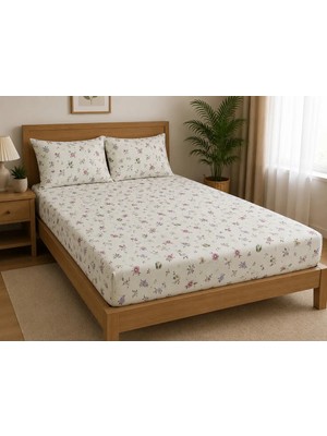 Pınarhome collection %100 Organik Pamuk Kumaş Lastikli Çarşaf+Yastık Kılıfı***köşe Derinliği 28-30 Cm***\\\yeni Sezon///