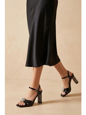 Nemesis Shoes Sharon Kadın Topuklu Abiye Sandalet Siyah