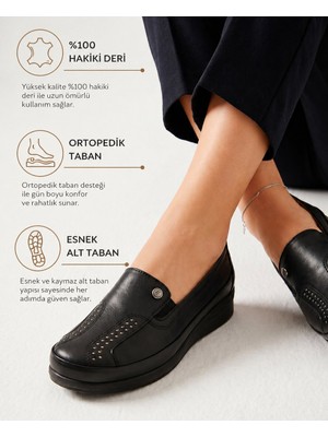 Ispartalılar 1nk Tam Ortopedik Taban Hafif Esnek Günlük Hakiki Deri Kadın Ayakkabı Kadın Casual Ayakkabı