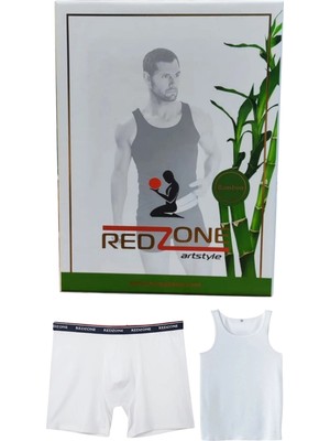 Maruf Shop Erkek Premium Kalite Standart Kalıp Redzone Kutulu Bambu Atlet Boxer Takım