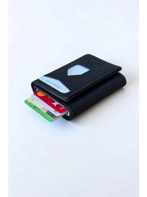CLASSBAG Siyah Renk ,mekanizmalı Otomatik Kızaklı Kartlıklı Erkek Cüzdanı (7cm x 10CM)