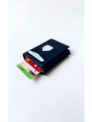 CLASSBAG Lacivert Renk ,mekanizmalı Otomatik Kızaklı Kartlıklı Erkek Cüzdanı (7cm x 10CM)
