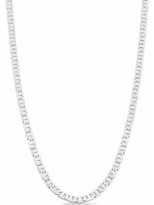 Oya Silver Barlı Gümüş Erkek Zincir Kolye 55CM [ZK409]