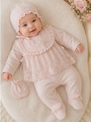 Caramel 5 Li Set - Caramell - Pembe - 0-3 Ay - 9013-PEMBE-0-3 Ay