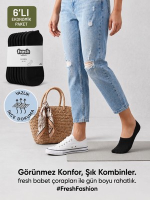 Km Collections 6'lı Paket Bay&bayan Babet Çorap