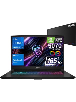 MSI Msı Katana 15 Hx B14WGK Intel Core I7 14650HX 64GB 1tb SSD Rtx 5070 2k Qhd 165Hz 15.6" Windows 11 Home Taşınabilir Bilgisayar - Webzone Mouse Pad Wz9