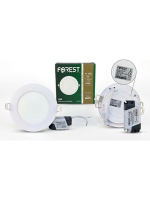 6W LED Panel Spot Sıva Altı 540 Lümen Driver Dahil Gömme Tavan Aydınlatma Beyaz Işık 2’li Set